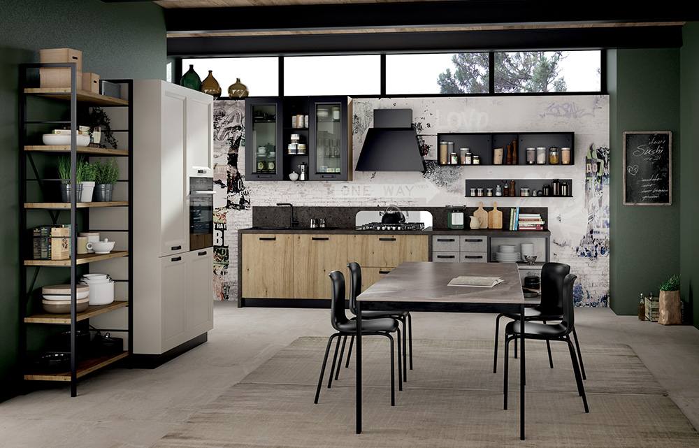 cucina casa moderna mixematch materiali