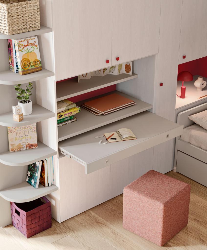 Mobile Con Scrivania Estraibile Cameretta Scrivania Estraibile